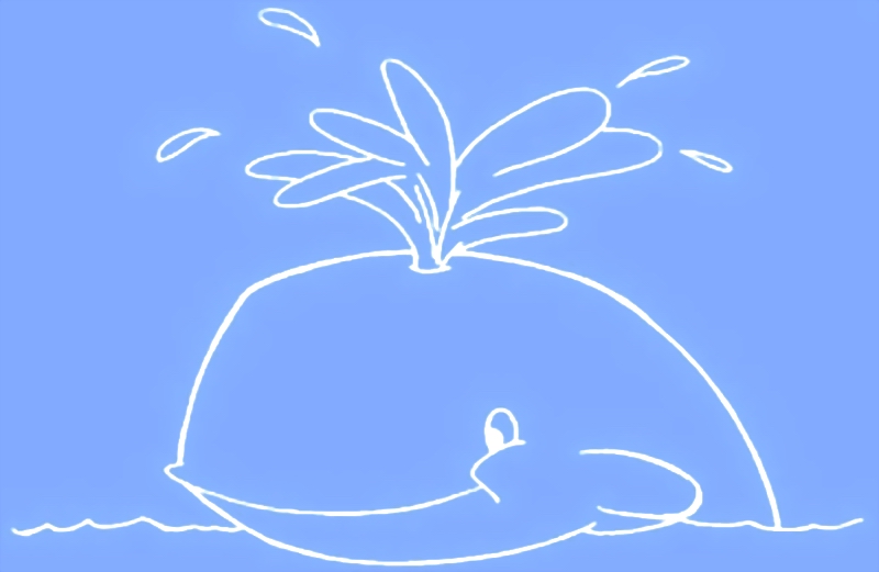 SMILING WHALE BLUE - BIGGER